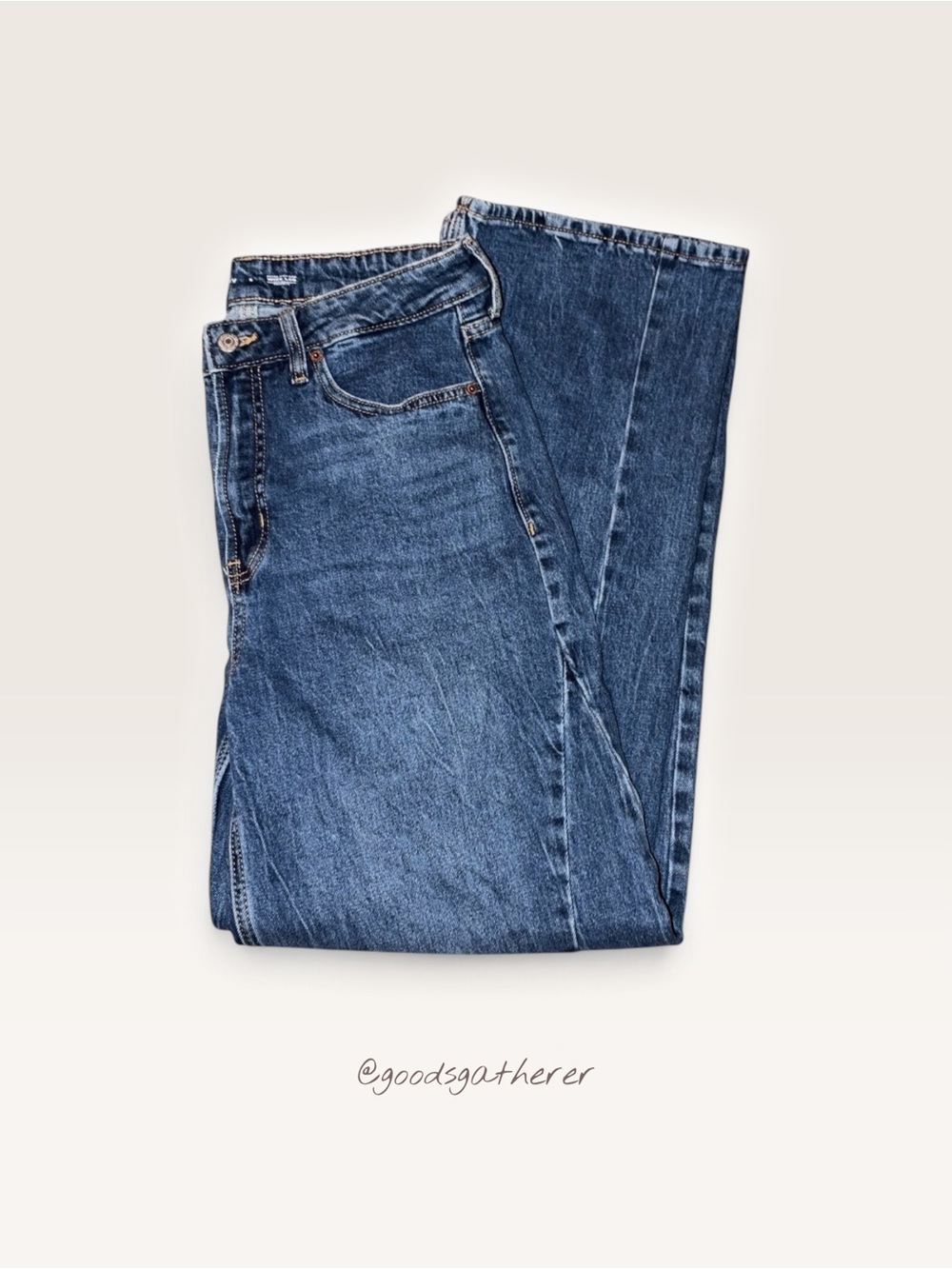 Old Navy Extra High-Waisted Wide Leg Jeans Women’s 8 Medium Wash Denim